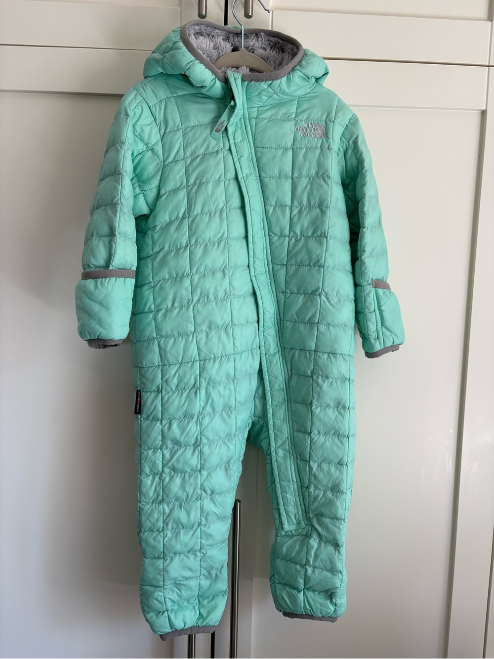 The North Face Thermoball One Piece - 12-18 Months Snowsuit Bunting Mint Green